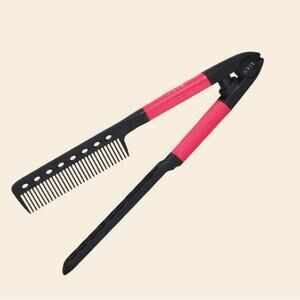 Soleil Pink and Black Super Straightener Comb New In Box